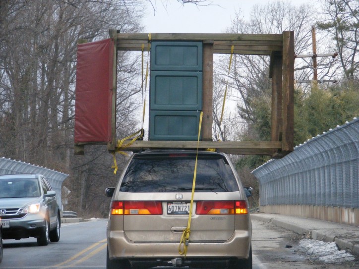 Tower on its way to its new home