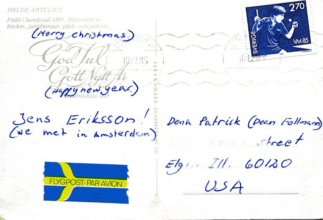 Merry Christmas and Happy New Year in Swedish and English. Jens Eriksson! (we met in Amsterdam)