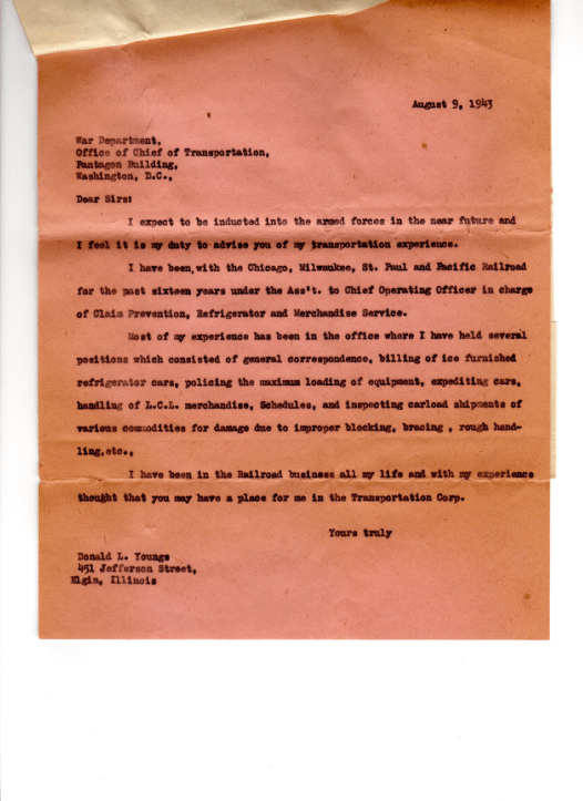 Uncle Don to the war dept