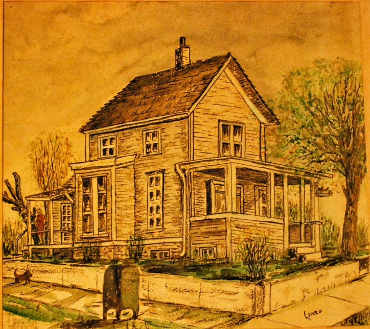 Drawing of a house in Elgin