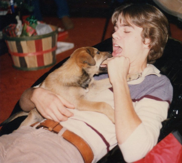 Tanner biting Kevin's fingers