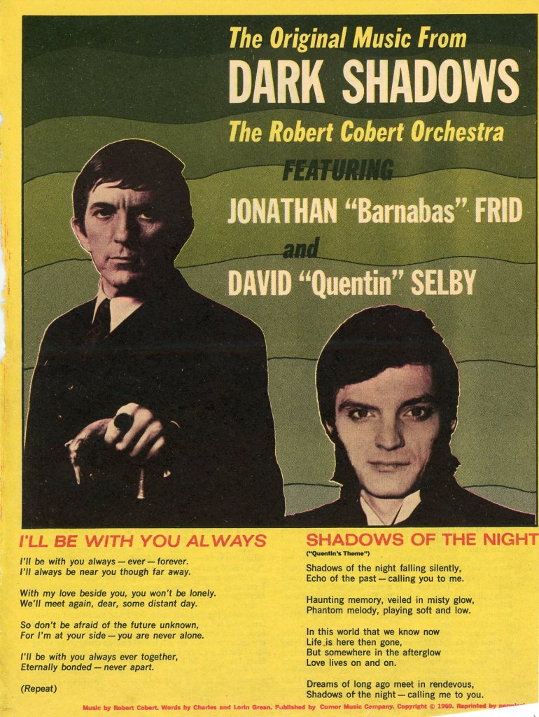 Photos of Barnabas and Quentin with songs from the show.