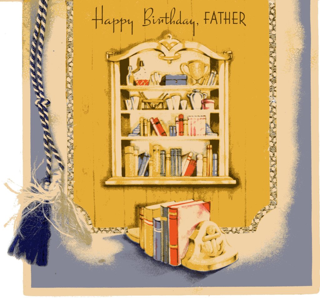 Illustration of a messy bookshelf