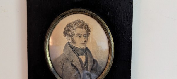 Portrait of a man wearing clothes from possibly the 1700s